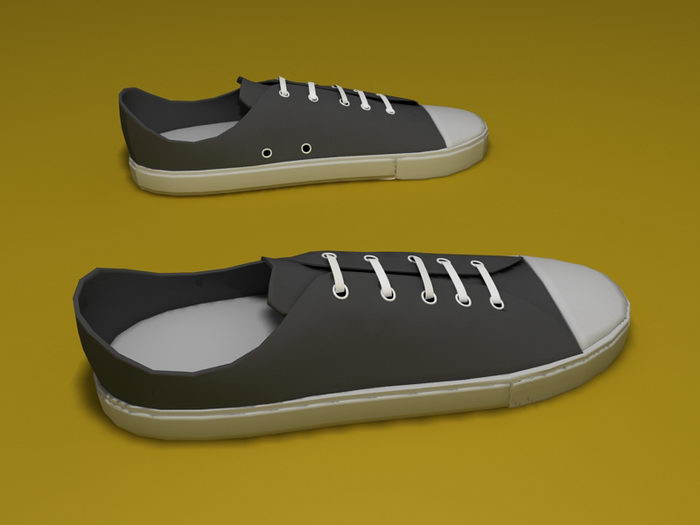 Converse Shoes 3d rendering