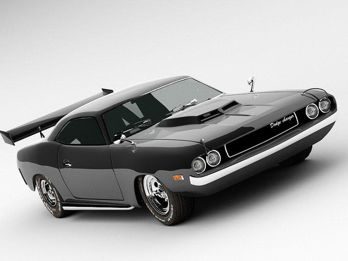 Dodge Charger 3d rendering