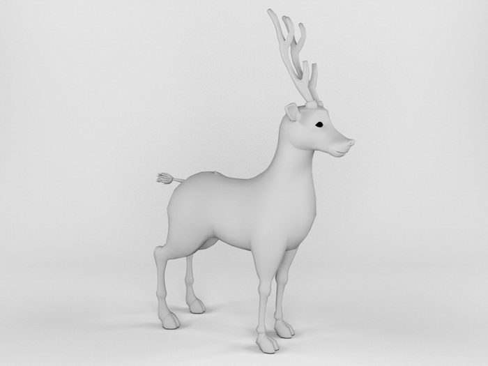 Barasingha Deer 3d rendering