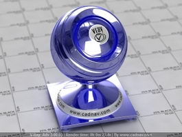 Cobalt Blue Metallic Paint vray material