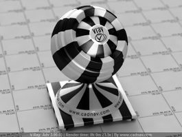Black & White Stripe Plastic vray material