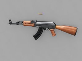 Type 2A AK-47 3d model preview