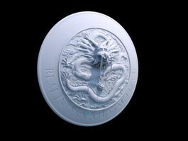 Cool Dragon Shield 3d model preview