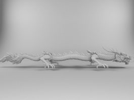 Chineese Dragon Sculpture 3d model preview
