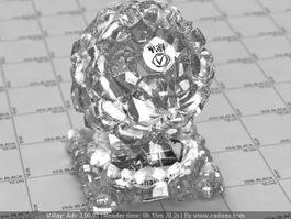 Quartz Crystal Cluster vray material