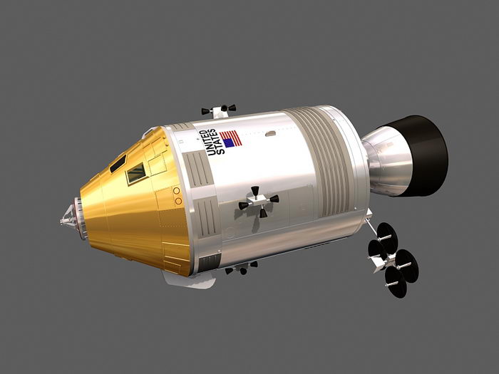 Apollo Command and Service Module 3d rendering
