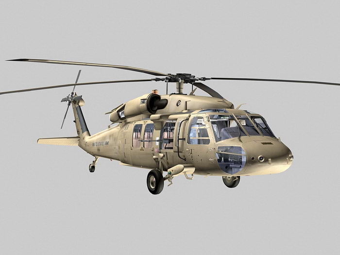 UH-60 Black Hawk 3d rendering