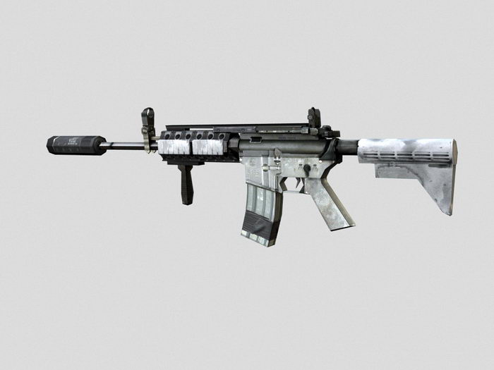 Military Assault Rifle 3d rendering