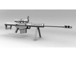Barrett M107 Sniper Rifle 3d preview