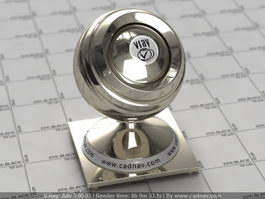 Glossy Nickel Metal vray material