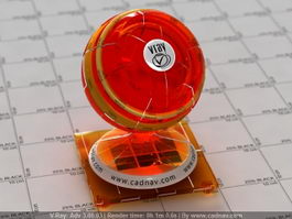 Car Light Glass Orange Reflector vray material