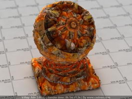 Orange Sea Coral vray material