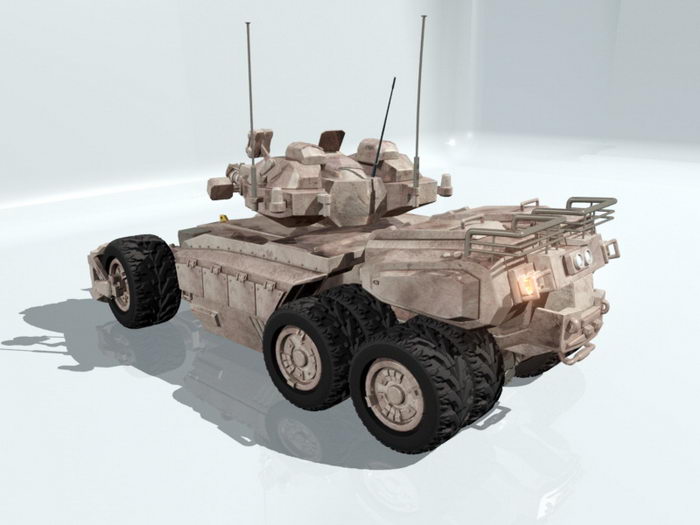 Futuristic Sci-Fi Tank 3d rendering
