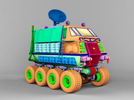 Mobile Satellite Communication Vehicle 3d model preview