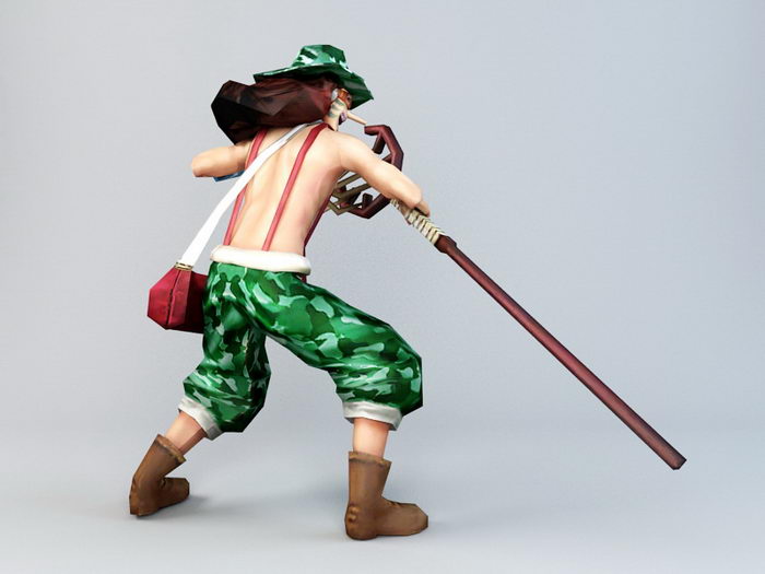 One Piece Usopp 3d rendering