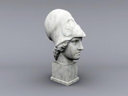 Head of Athena Sculpture 3d model preview