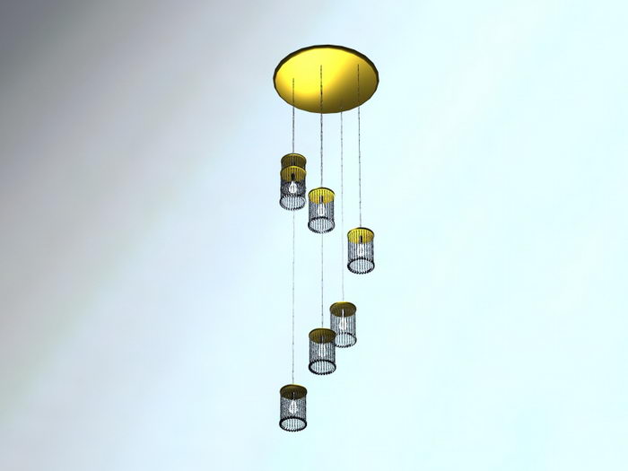 Pendant Hanging Lamp 3d rendering