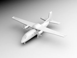 Old Propeller Plane 3d model preview