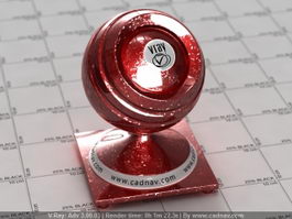 Red Sparkle Metallic Car Paint vray material