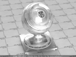Transparent Frosted Glass vray material