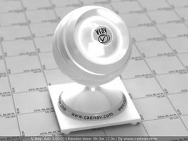 Glossy White Plastic vray material