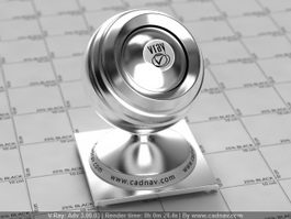 Polished Chrome Finish vray material