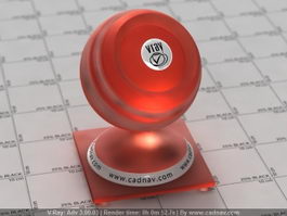 Plastic SSS Red vray material