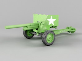 6 Lb Cannon 3d model preview