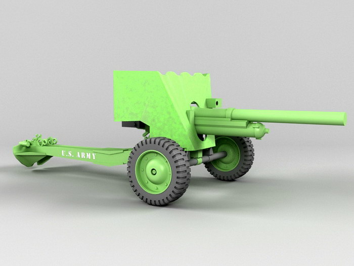 6 Lb Cannon 3d rendering