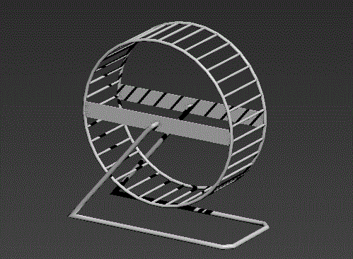 Animated Hamster Wheel 3d rendering