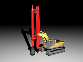 Mobile Drilling Rig 3d model preview