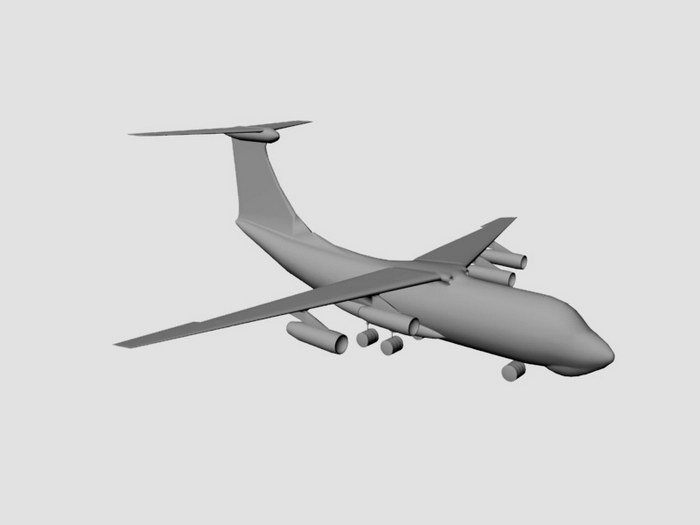 IL-76 Airplane 3d rendering