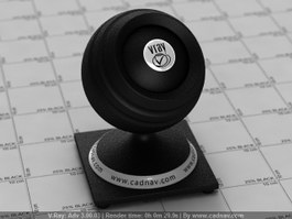 Black Rubber vray material