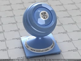 Polished Plastic Baby Blue vray material