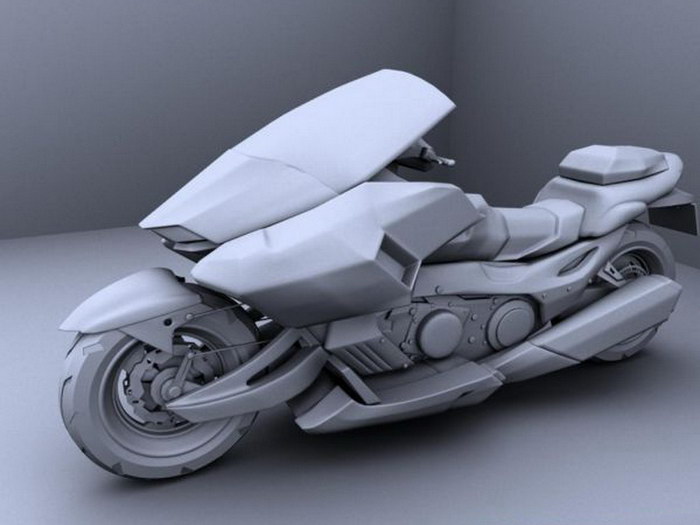 Future Motorcycle 3d rendering