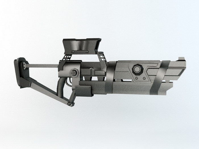 Future Combat Rifle 3d rendering