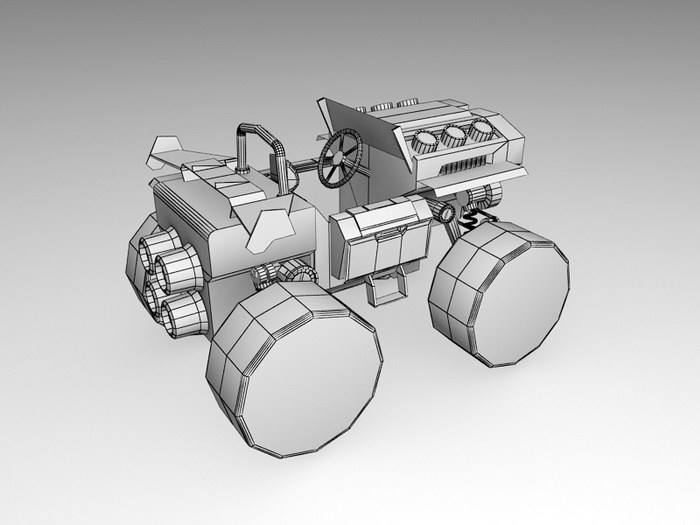 Race ATV 3d rendering