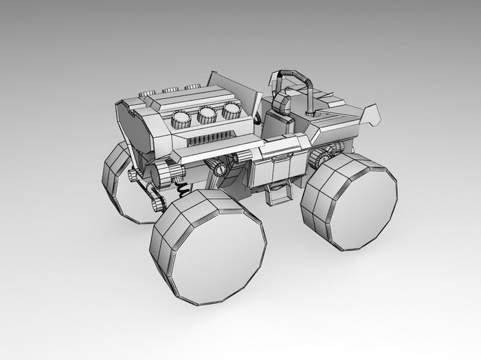 Race ATV 3d rendering