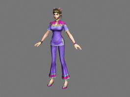 Traditional Chinese Girl 3d preview