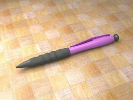 Purple Ballpoint Pen 3d model preview