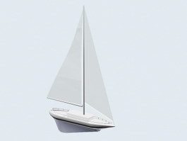 Sloop Sailboat 3d model preview