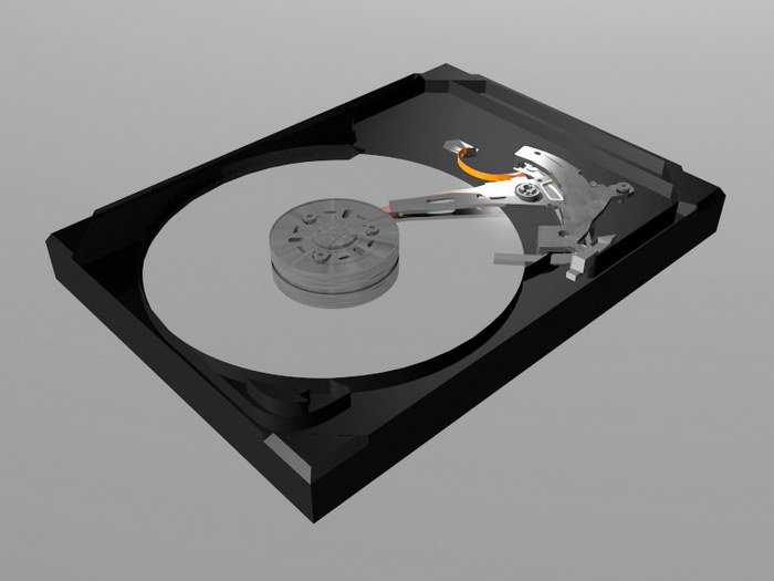 Hard Disk Drive 3d rendering