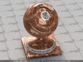 Red Brown Marble vray material