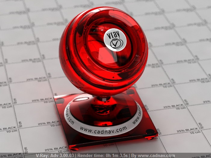 Antique Ruby Glass material rendering