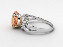 Yellow Topaz Ring 3d model preview