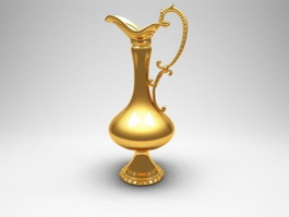 Antique Gold Vase 3d preview