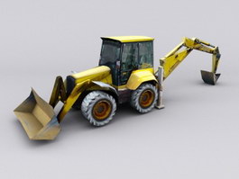 Construction Digger 3d model preview