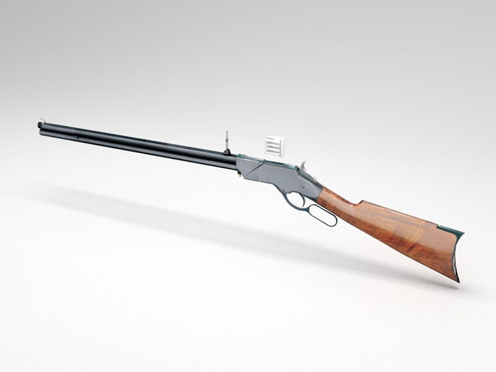Henry Rifle 3d rendering