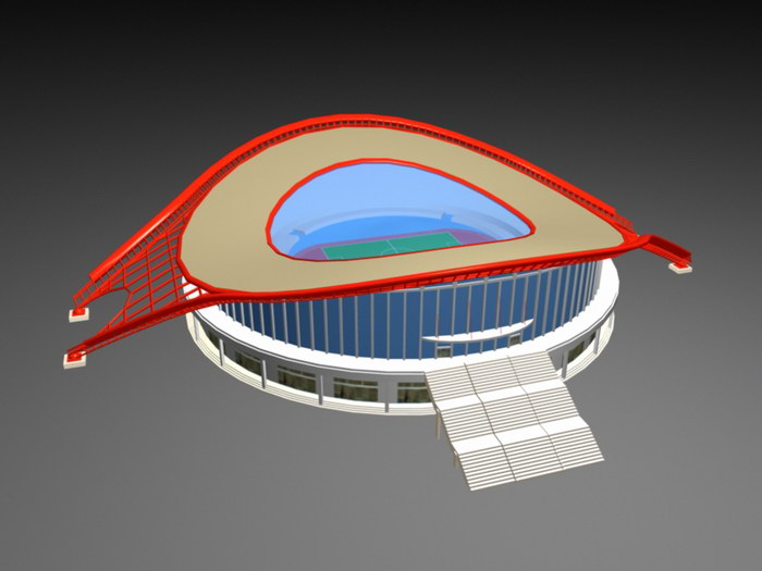 Stadium Architecture 3d rendering