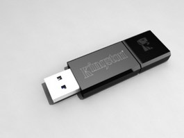 Kingston Flash Drive 3d model preview